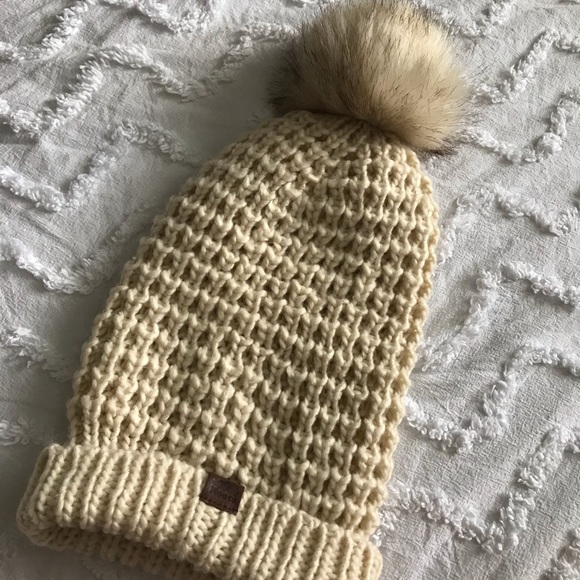 Roots Olivia Faux Fur Pom Pom Toque 